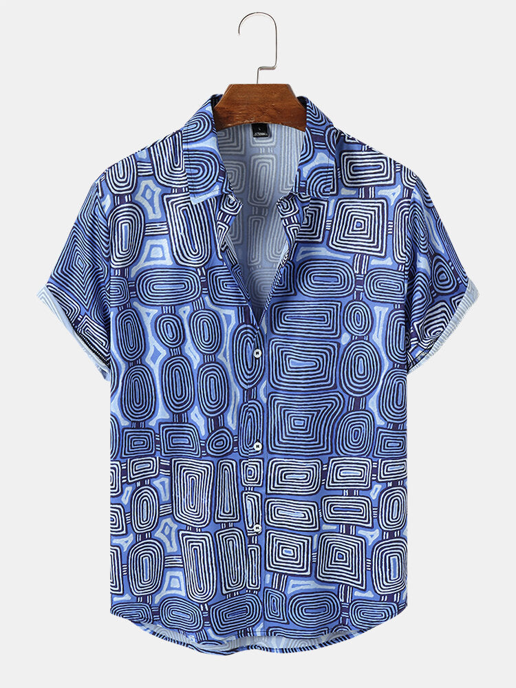 Hoops Print Blue Shirt