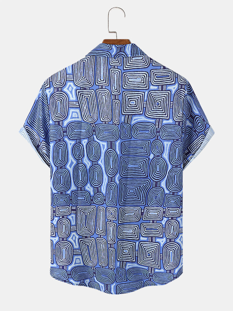 Hoops Print Blue Shirt