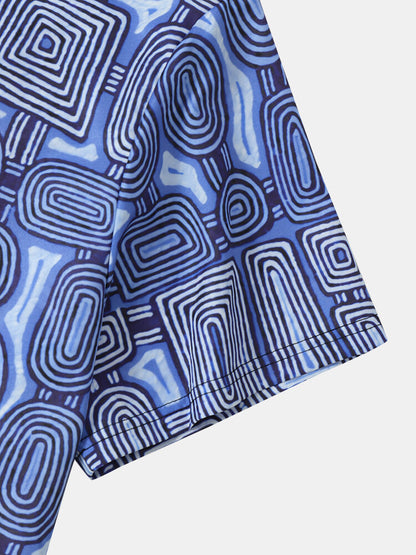 Hoops Print Blue Shirt