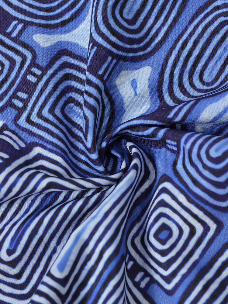 Hoops Print Blue Shirt