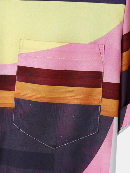 Creative Digital Print Multicolor Shirt