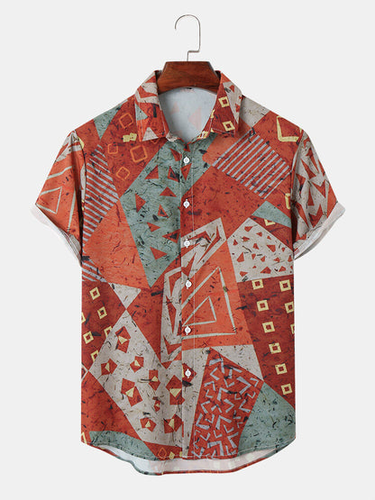 Shades of Orange Printed Shirt