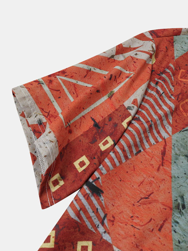Shades of Orange Printed Shirt