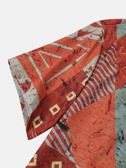 Shades of Orange Printed Shirt