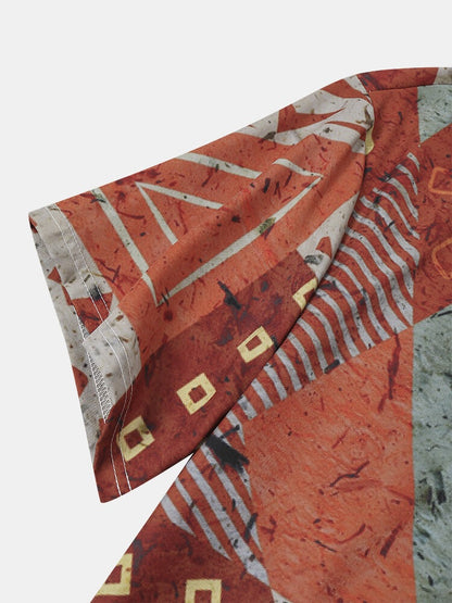 Shades of Orange Printed Shirt