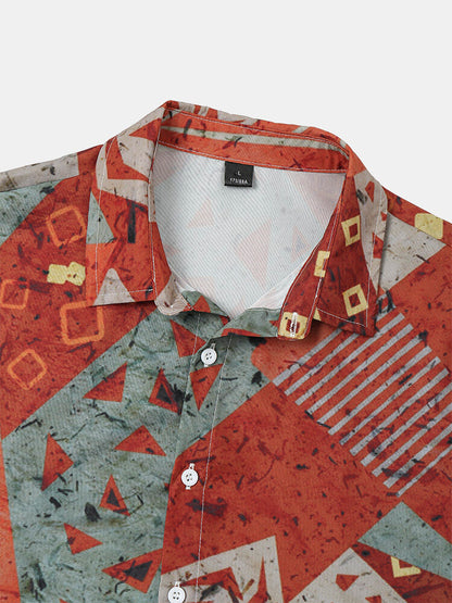Shades of Orange Printed Shirt