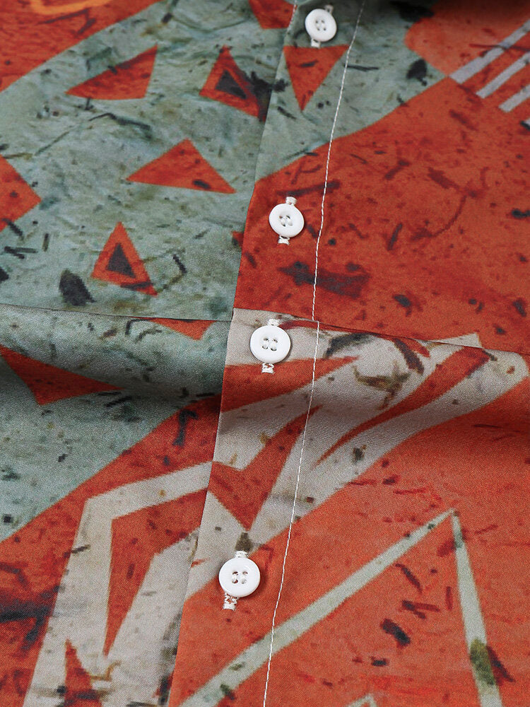 Shades of Orange Printed Shirt