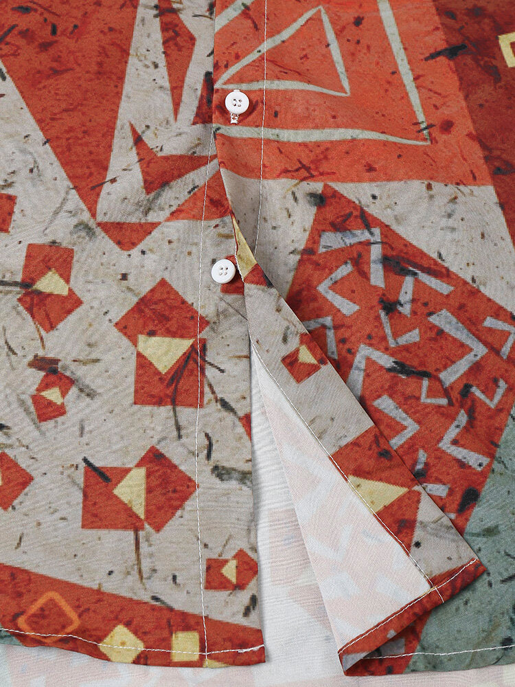 Shades of Orange Printed Shirt