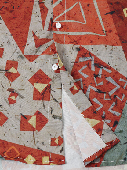 Shades of Orange Printed Shirt