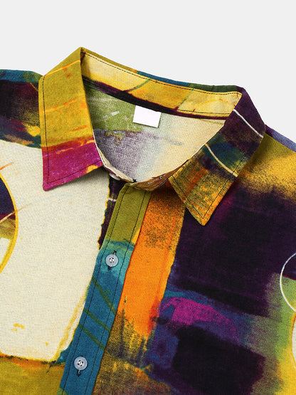 Abstract Print Short Sleeve Shirt