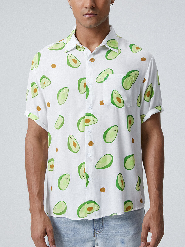 Avocado Print Short Sleeve Shirt
