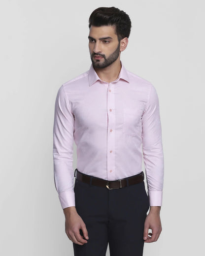 Solid formal shirt in pink