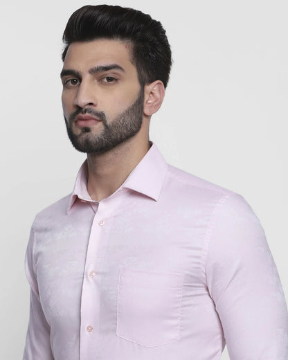 Solid formal shirt in pink