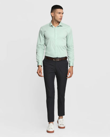 Solid formal shirt in light green