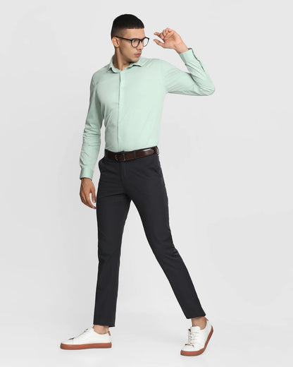 Solid formal shirt in light green