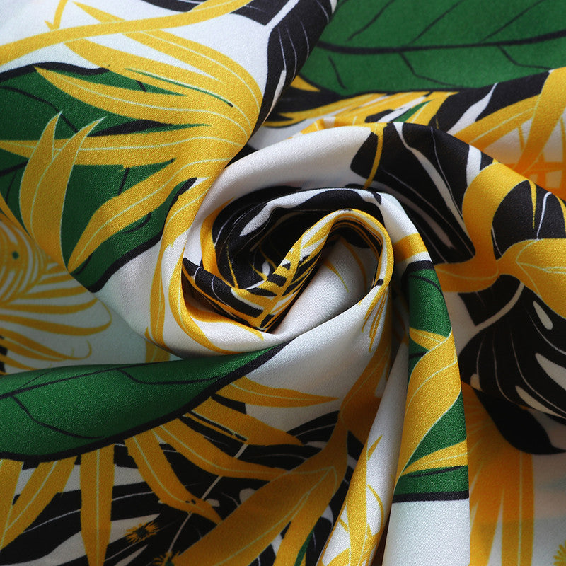 Men's Desert yellow print short sleeve casual shirt