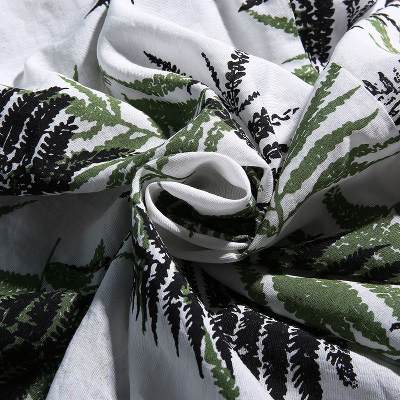 Hawaiian print short sleeve casual shirt