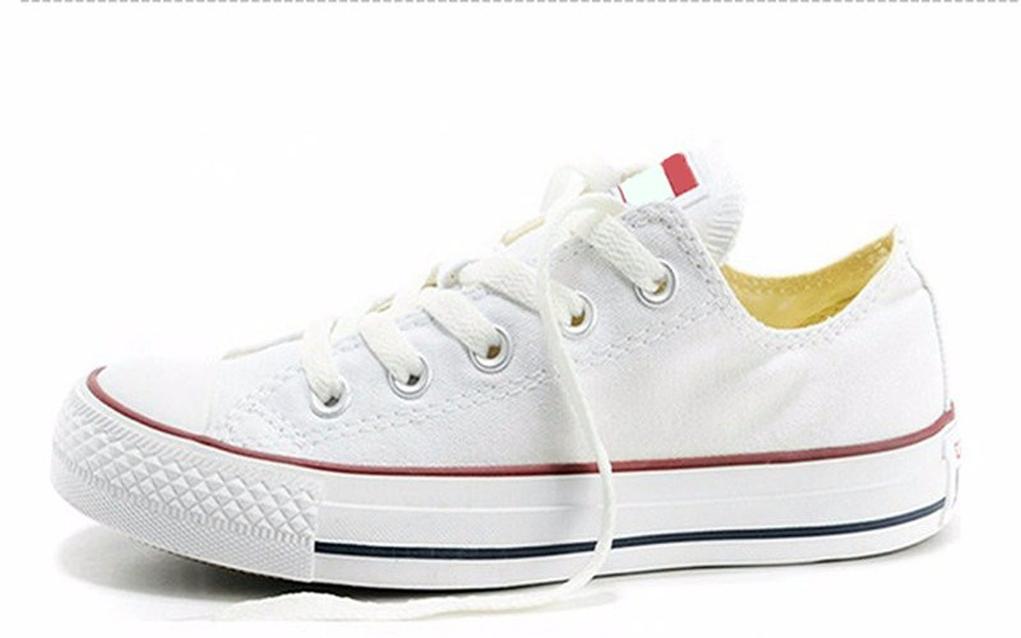 TRENDY MEN'S WHITE CANVAS SHOES