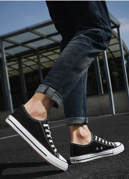 CLASSY BLACK MEN'S CANVAS SNEAKS